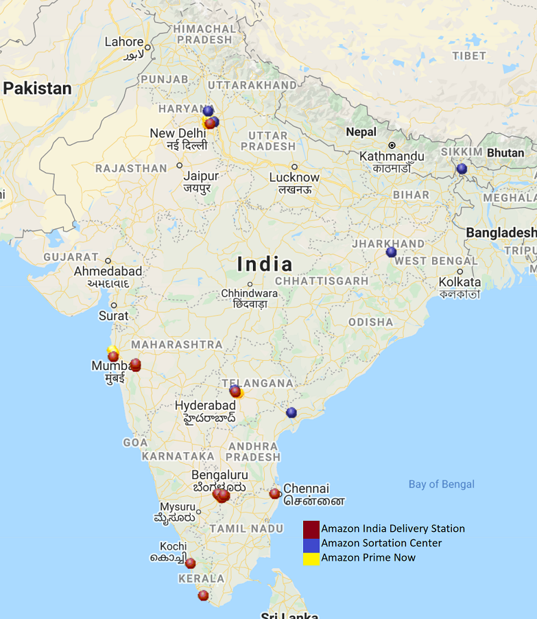 Amazon India Logistics Network 2020-03