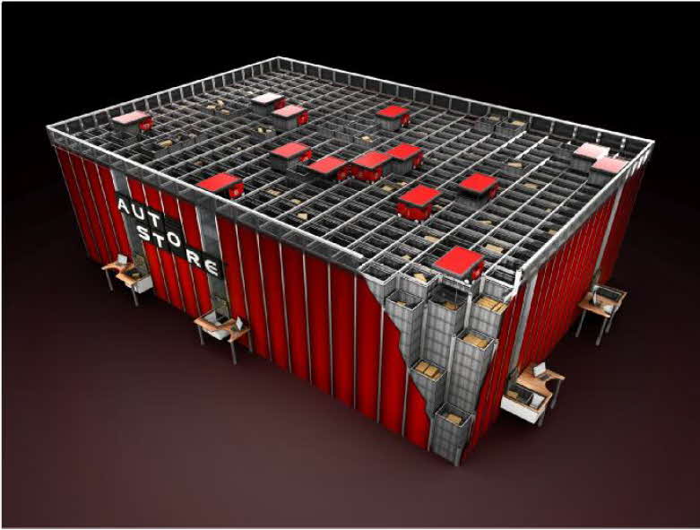 The AutoStore Semi-automated Storage System. Picture courtesy of Swisslog.